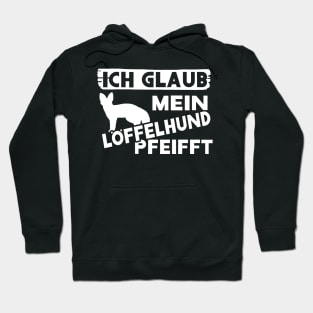 Löffelhund Spruch pfeifft Musik Fuchs Motiv Hoodie